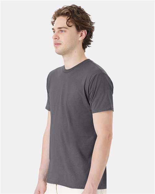 Hanes 4980 Smoke Grey — on model side