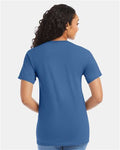 Hanes 5280 Denim Blue — on model back