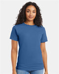 Hanes 5280 Denim Blue — on model front
