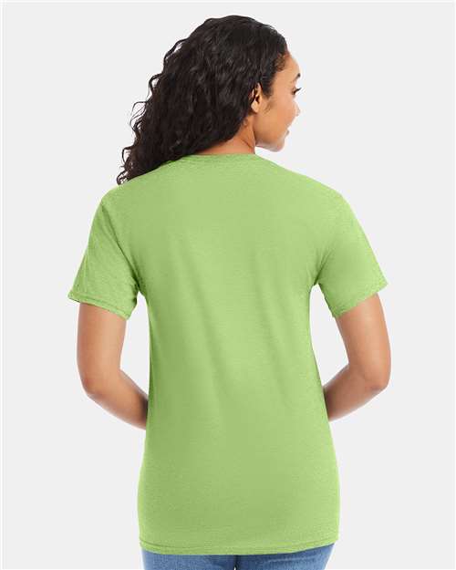 Hanes 5280 Lime — on model back
