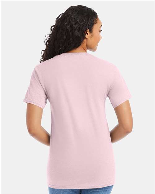 Hanes 5280 Pale Pink — on model back