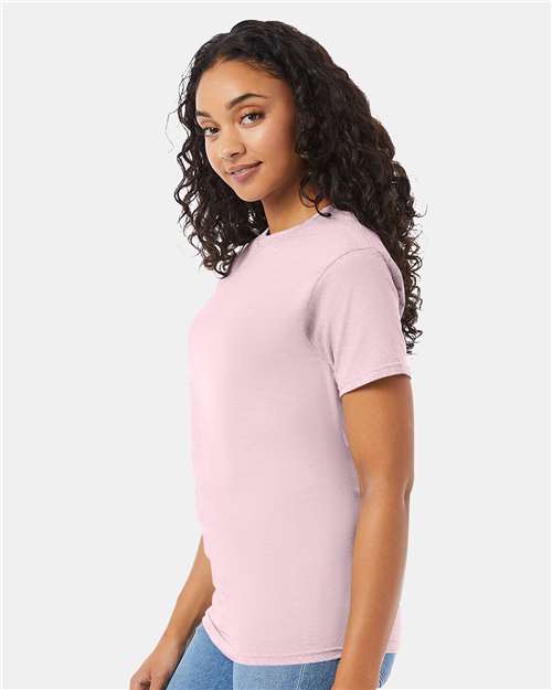 Hanes 5280 Pale Pink — on model side