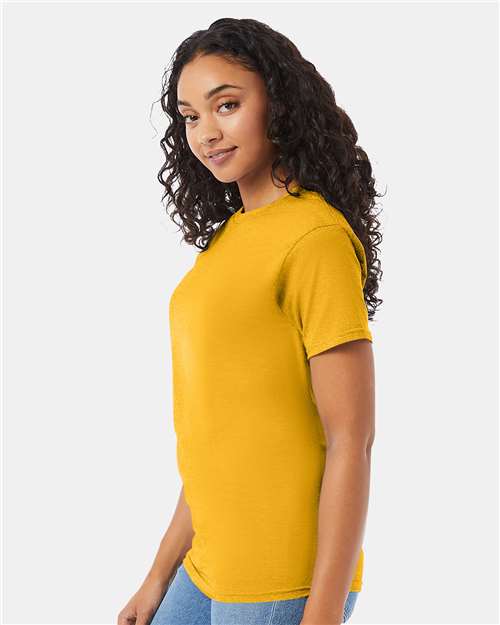 Hanes 5280 Gold — on model side