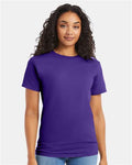 Hanes 5280 Purple — on model front
