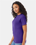 Hanes 5280 Purple — on model side