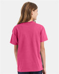 Hanes 5450 Wow Pink — on model back