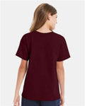 Hanes 5480 Maroon — on model back