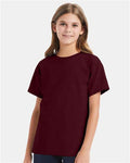 Hanes 5480 Maroon — on model front