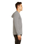 Unisex Sueded Full-Zip Hoodie - Dark Heather Gray