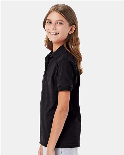 Hanes 054Y Black — on model side