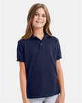 Hanes 054Y Navy — on model front