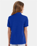 Hanes 054Y Deep Royal — on model back