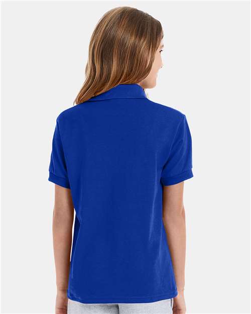 Hanes 054Y Deep Royal — on model back