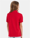 Hanes 054Y Deep Red — on model back