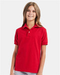 Hanes 054Y Deep Red — on model front