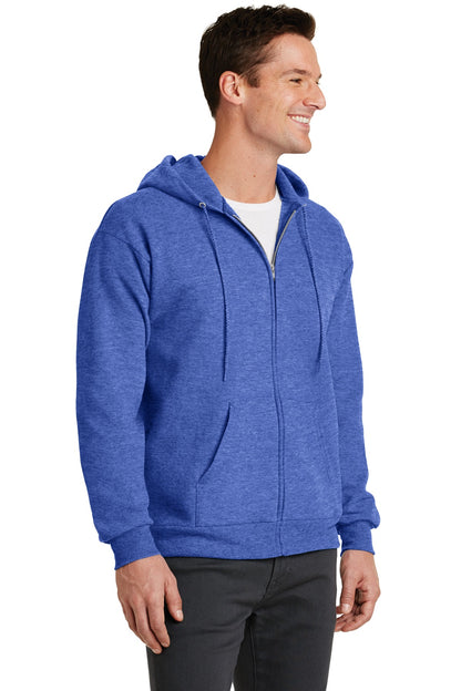 Unisex Core Fleece Full-Zip Hoodie - Heather Royal