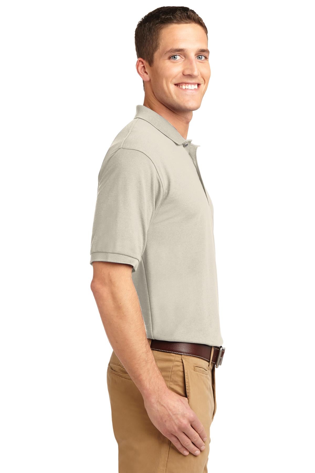 Unisex Silk Touch Polo - Light Stone