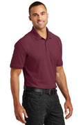 Unisex Core Classic Pique Polo - Burgundy