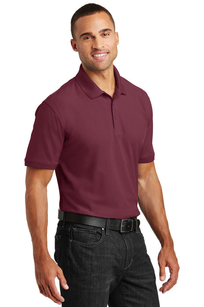 Unisex Core Classic Pique Polo - Burgundy