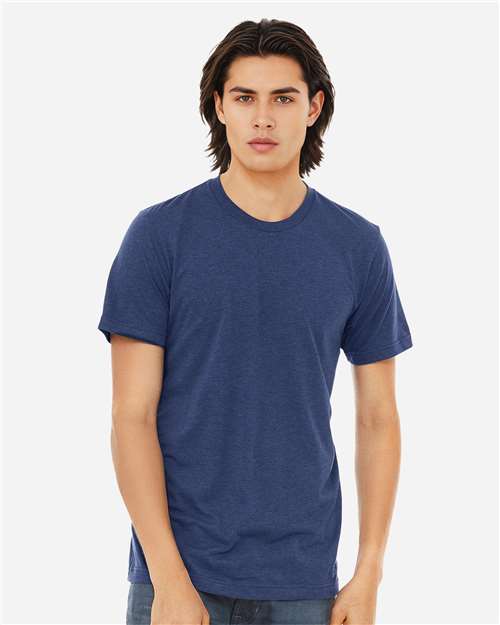 BELLA + CANVAS 3413 Navy Triblend — on model front