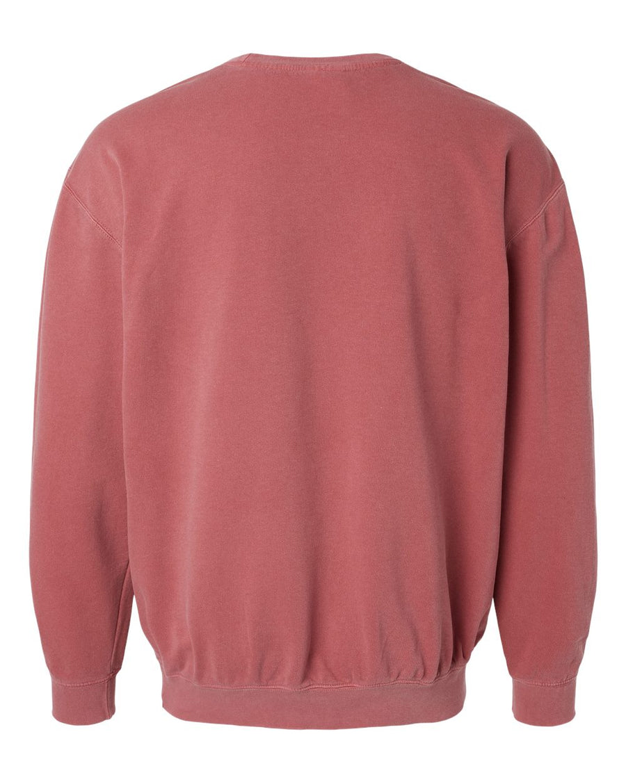 Unisex Lighweight Cotton Crewneck Sweatshirt - Crimson