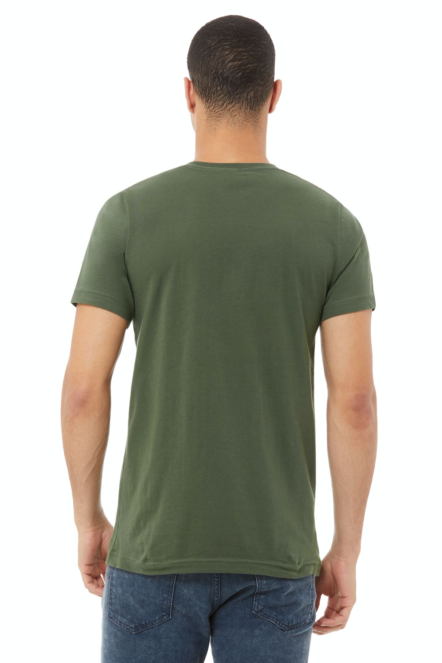 Unisex Jersey Short-Sleeve V-Neck T-Shirt - Military Green