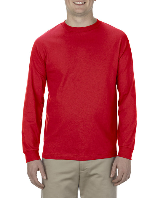 Unisex Heavyweight Cotton Long-Sleeve T-shirt - Red
