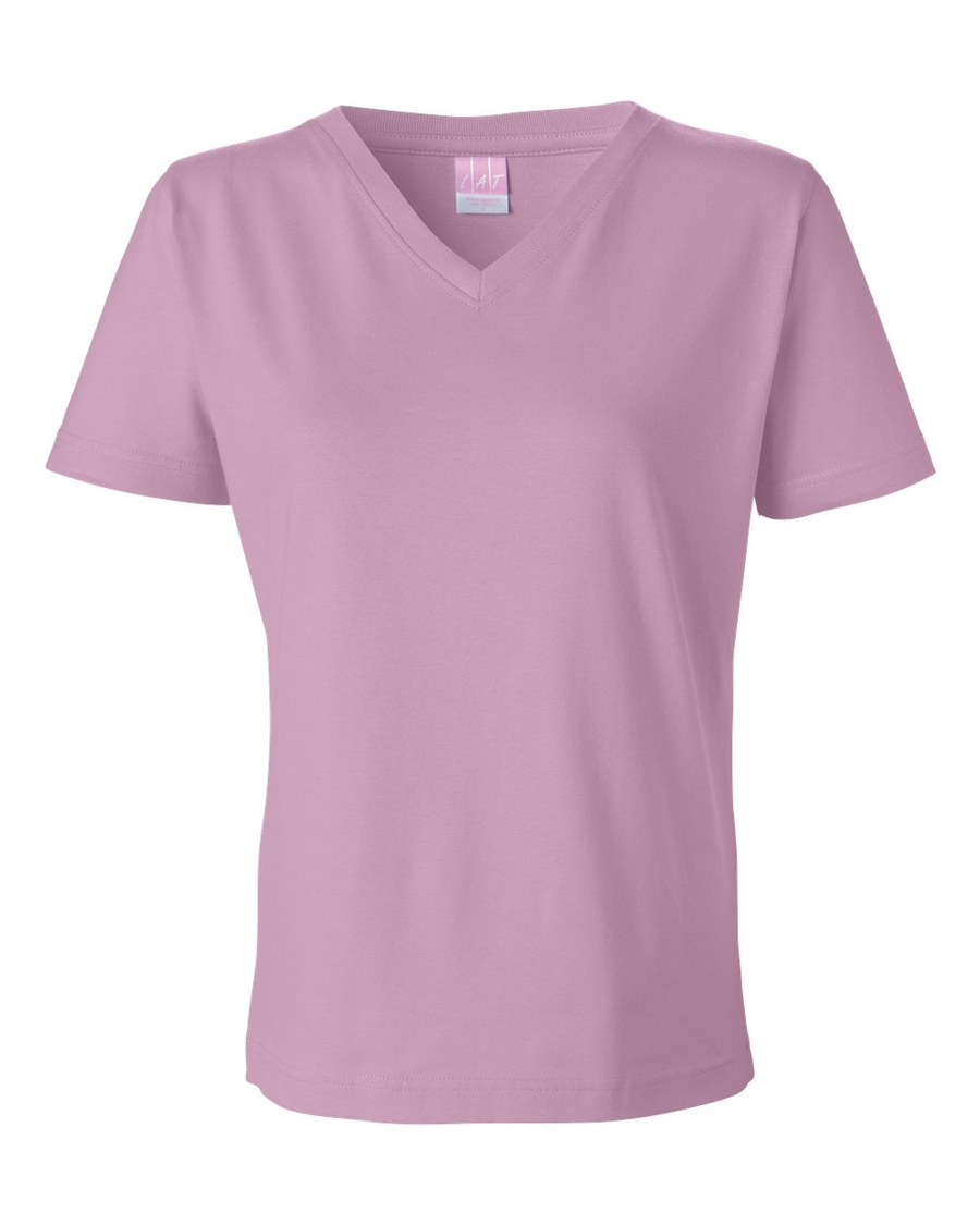Women's Premium Jersey V-Neck T-Shirt - Pink