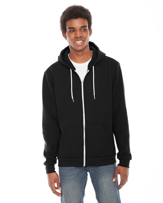Unisex Flex Fleece Zip Hoodie - Black