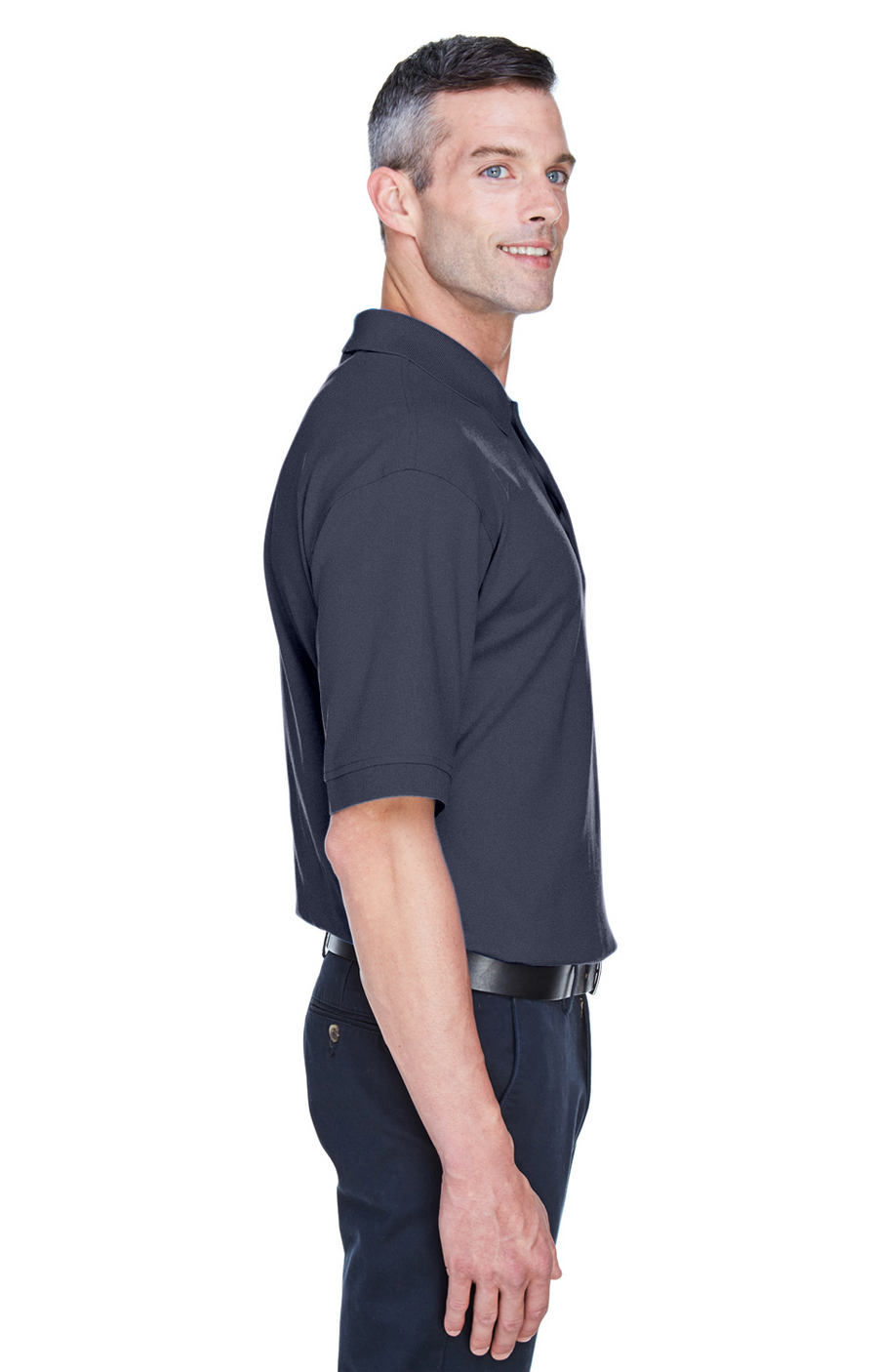 Men's Solid Perfect Pima Interlock Polo - Navy