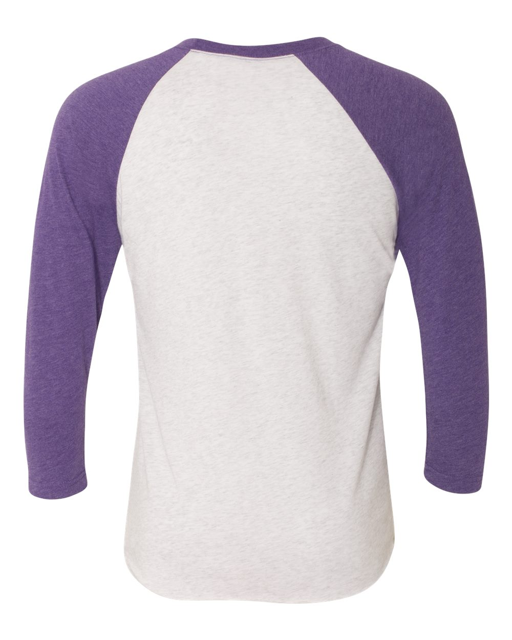 Unisex Triblend 3/4-Sleeve Raglan - Purple Rush / Heather White
