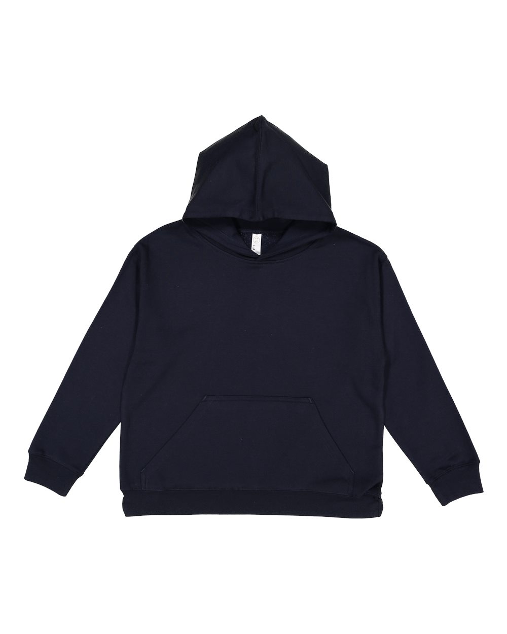 Youth Fleece Hooded Pullover Sweatshirt With Pouch Pocket - Navy