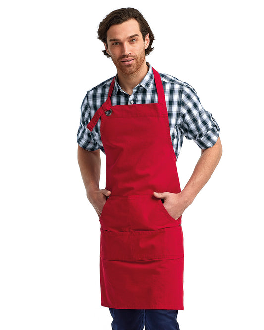 "Calibre" Heavy Cotton Canvas Pocket Apron - Red