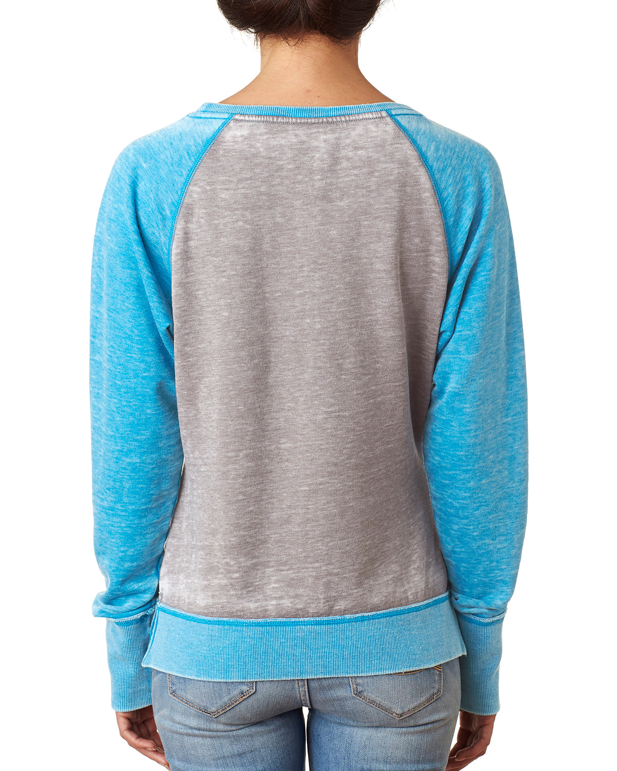 Women's Zen Contrast Crew - Cem / Oceanberry