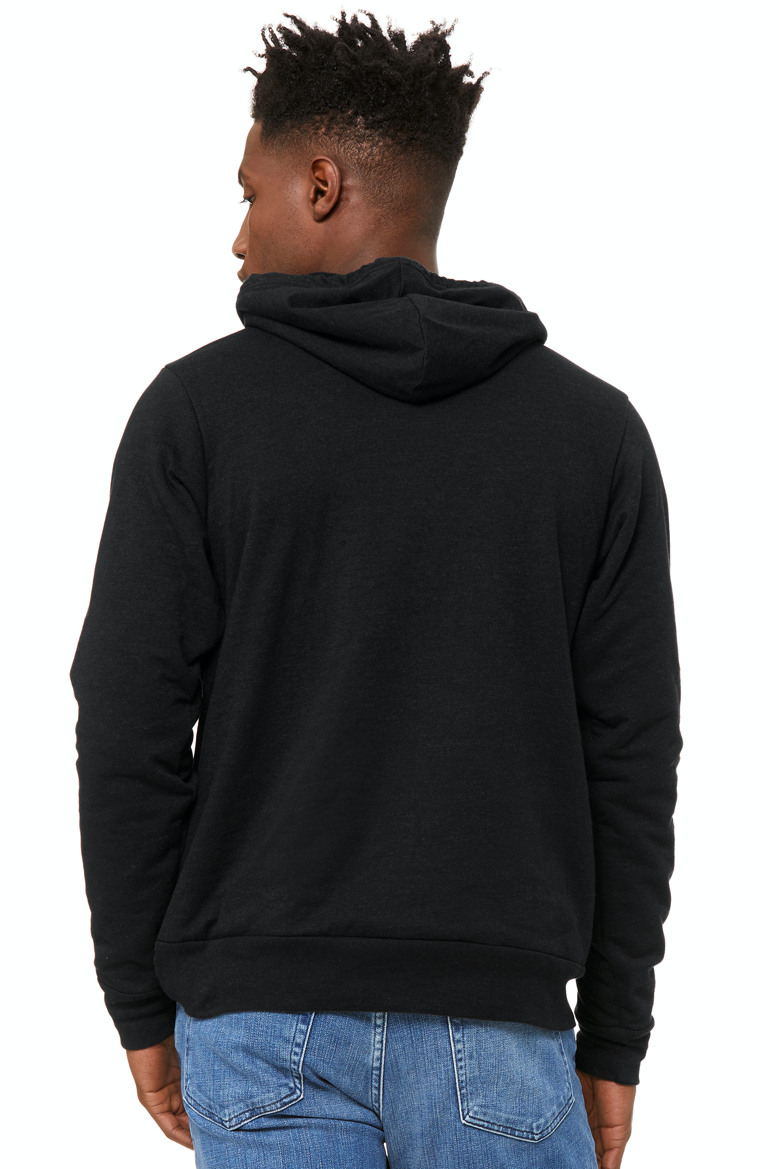 Unisex Sponge Fleece Pullover Hoodie - Heather Black