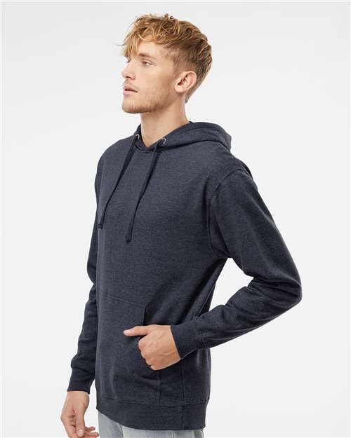 Independent Trading Co. SS4500 Classic Navy Heather — on model side