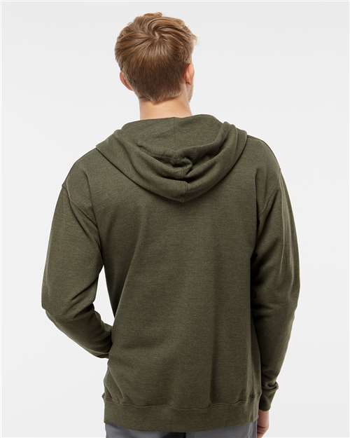 Independent Trading Co. SS4500Z Army Heather — on model back