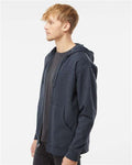 Independent Trading Co. SS4500Z Classic Navy Heather — on model side