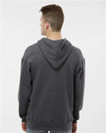 J. America 8830 Charcoal Heather — on model back