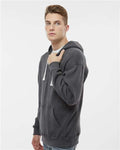 J. America 8830 Charcoal Heather — on model side