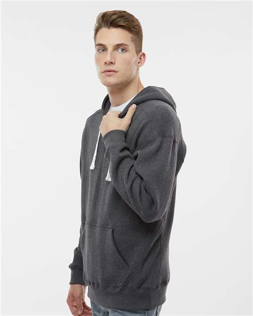 J. America 8830 Charcoal Heather — on model side