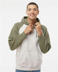 J. America 8885 Oatmeal Heather/ Army Heather — on model front