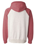 J. America 8885 Oatmeal Heather/ Simply Red Heather — back