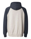 J. America 8885 Oatmeal Heather/ Vintage Navy Heather — back