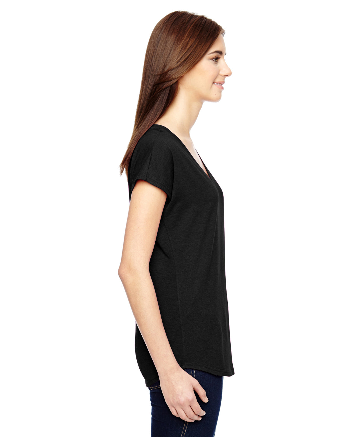 Women's Triblend V-Neck T-Shirt - Black