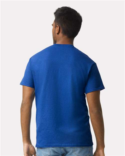 Gildan 2000 Antique Royal — on model back