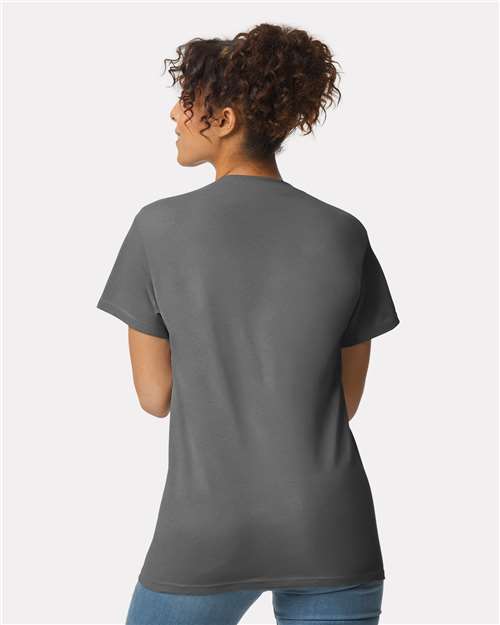 Gildan 2300 Charcoal — on model back