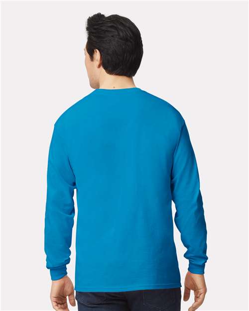 Gildan 2400 Sapphire — on model back