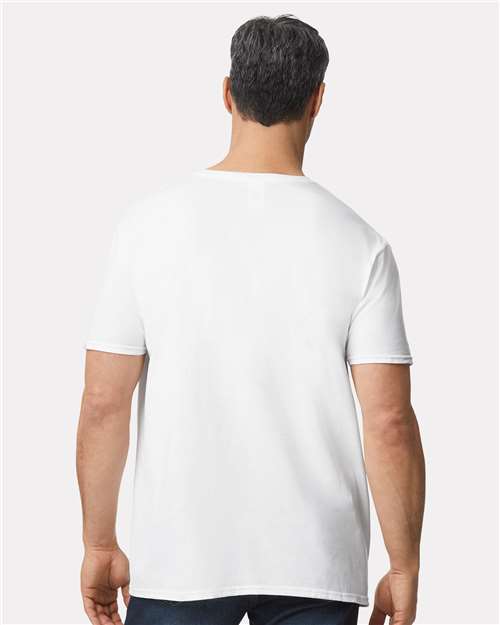 Gildan 64V00 White — on model back