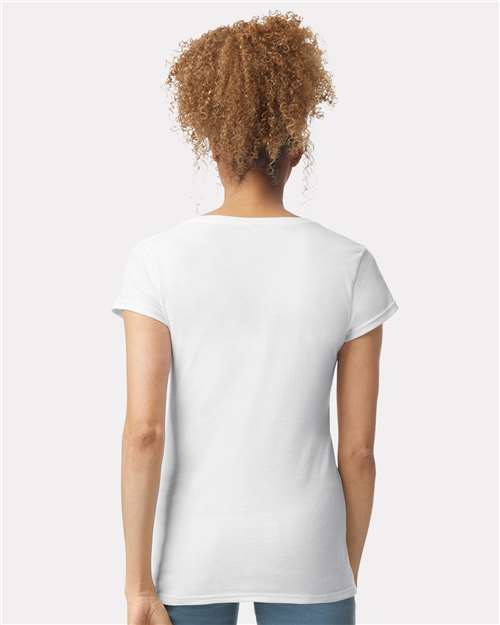 Gildan 64V00L White — on model back